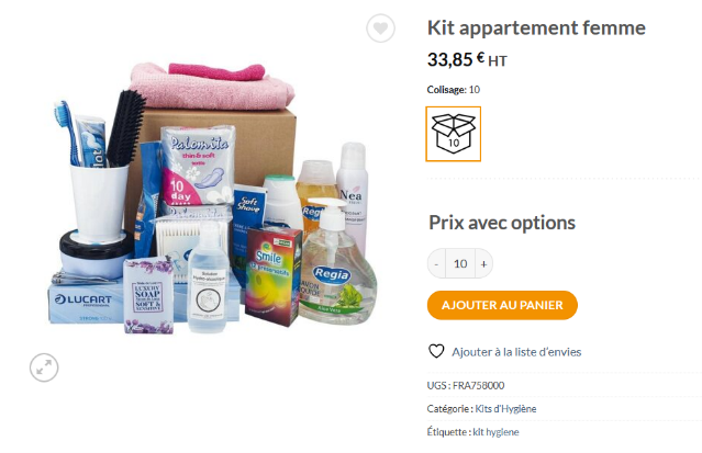 Kit d'hygiène pour femme